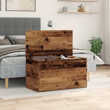 vidaXL Μπαούλο Αποθήκευσης Παλιό Ξύλο 84x42x46cm Επεξεργασμένο Ξύλο 1 τεμ.