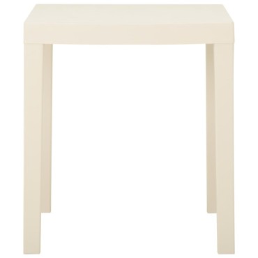 vidaXL Τραπέζι Κήπου Λευκό 79x65x72cm Πλαστικό 1 τεμ.