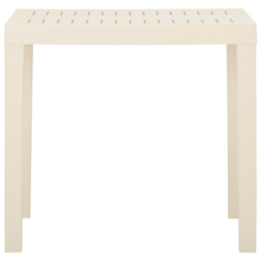 vidaXL Τραπέζι Κήπου Λευκό 79x65x72cm Πλαστικό 1 τεμ.
