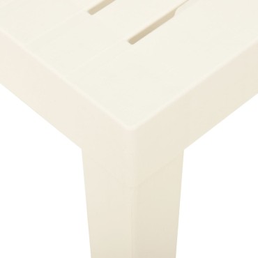 vidaXL Τραπέζι Κήπου Λευκό 79x65x72cm Πλαστικό 1 τεμ.