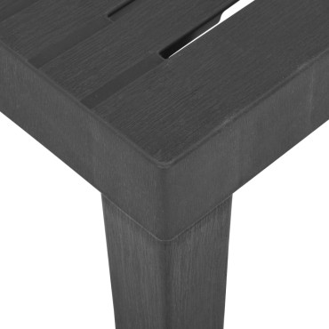 vidaXL Τραπέζι Κήπου Γκρι 79x65x72cm Πλαστικό 1 τεμ.