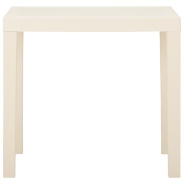 vidaXL Τραπέζι Κήπου Λευκό 79x65x72cm Πλαστικό 1 τεμ.