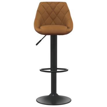 vidaXL Σκαμπό Μπαρ 2 τεμ. Καφέ Βελούδινα 46x44x(82-103)cm