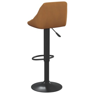 vidaXL Σκαμπό Μπαρ 2 τεμ. Καφέ Βελούδινα 46x44x(82-103)cm