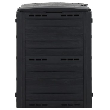 vidaXL Κομποστοποιητής Κήπου Μαύρος 280 Λίτρων από Πολυπροπυλένιο