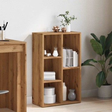 vidaXL Βιβλιοθήκη Artisan Δρυς 50x25x80cm Επεξεργασμένο Ξύλο 1 τεμ.