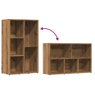vidaXL Βιβλιοθήκη Artisan Δρυς 50x25x80cm Επεξεργασμένο Ξύλο 1 τεμ.