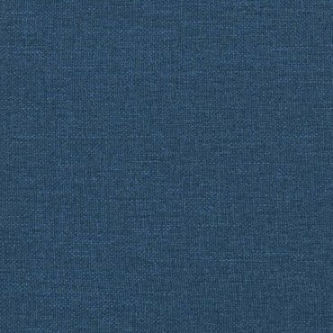 vidaXL Κρεβάτι Boxspring με Στρώμα Μπλε 100x200cm Υφασμάτινο 1 τεμ. - Μονό