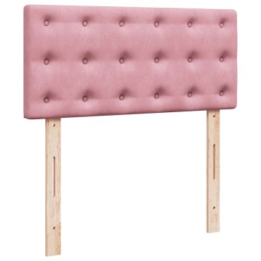 vidaXL Οθωμανικό κρεβάτι με στρώματα ροζ 180x200cm Velvet
