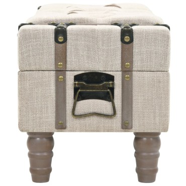 vidaXL Πάγκος Αποθήκευσης 111x34x37cm από Μασίφ Ξύλο και Ατσάλι 1 τεμ.