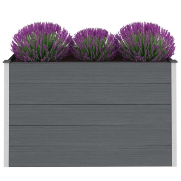 vidaXL Ζαρντινιέρα Υπερυψωμένη Γκρι 150 x 50 x 91 εκ. από WPC