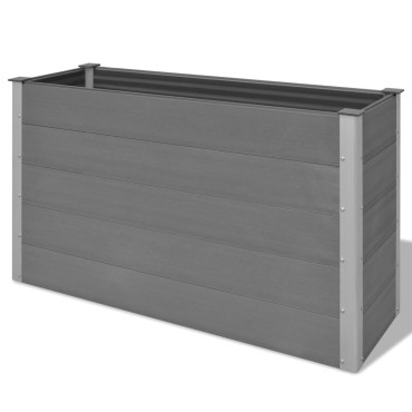 vidaXL Ζαρντινιέρα Υπερυψωμένη Γκρι 150 x 50 x 91 εκ. από WPC