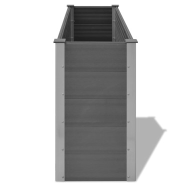 vidaXL Ζαρντινιέρα Υπερυψωμένη Γκρι 150 x 50 x 91 εκ. από WPC