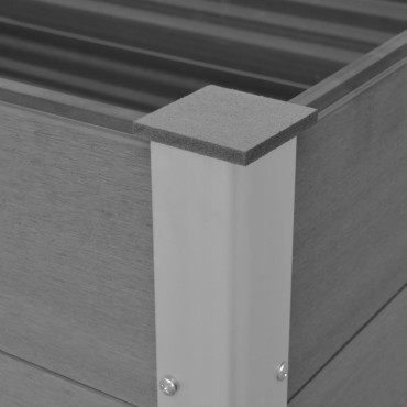 vidaXL Ζαρντινιέρα Υπερυψωμένη Γκρι 150 x 50 x 91 εκ. από WPC