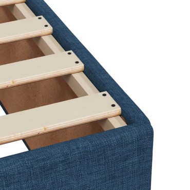 vidaXL Κρεβάτι Boxspring με Στρώμα Μπλε 100x200cm Υφασμάτινο 1 τεμ. - Μονό