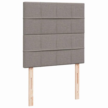 vidaXL Οθωμανικό κρεβάτι με στρώμα Taupe 100x200cm ύφασμα