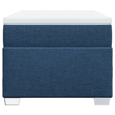 vidaXL Κρεβάτι Boxspring με Στρώμα Μπλε 100x200cm Υφασμάτινο 1 τεμ. - Μονό