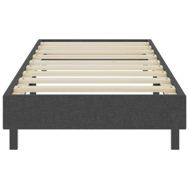 vidaXL Κρεβάτι Boxspring Σκούρο Γκρι 100 x 200 εκ. Υφασμάτινο