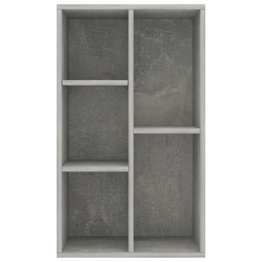 vidaXL Ραφιέρα/Βιβλιοθήκη Γκρι Σκυροδέματος 50x25x80cm Επεξ. Ξύλο 1 τεμ.