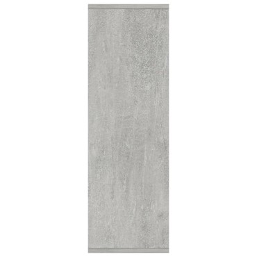 vidaXL Ραφιέρα/Βιβλιοθήκη Γκρι Σκυροδέματος 50x25x80cm Επεξ. Ξύλο 1 τεμ.