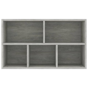 vidaXL Ραφιέρα/Βιβλιοθήκη Γκρι Σκυροδέματος 50x25x80cm Επεξ. Ξύλο 1 τεμ.