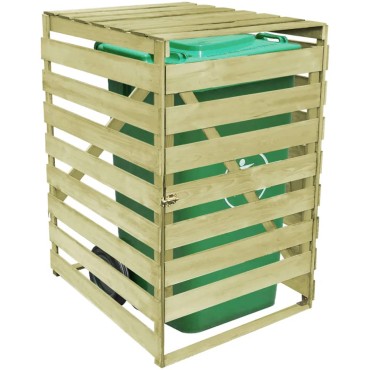 vidaXL Πλαίσιο Μονό για Κάδους Απορριμμάτων 240 L από Εμποτισμένο Ξύλο