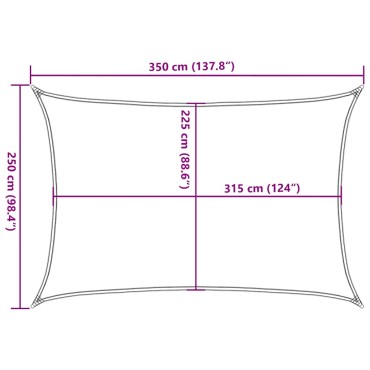 vidaXL Πανί Σκίασης Λευκό 2,5 x 3,5 μ. από HDPE 160 γρ./μ²