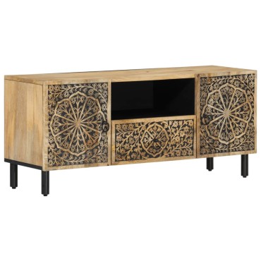 vidaXL Έπιπλο Τηλεόρασης 105x33x46cm από Μασίφ Ξύλο Μάνγκο