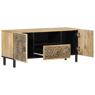 vidaXL Έπιπλο Τηλεόρασης 105x33x46cm από Μασίφ Ξύλο Μάνγκο