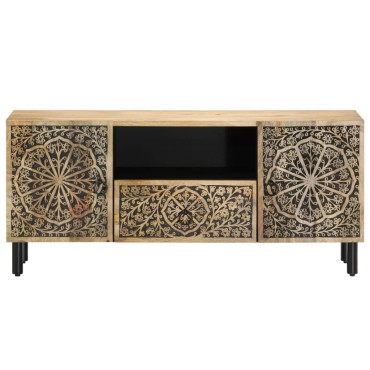 vidaXL Έπιπλο Τηλεόρασης 105x33x46cm από Μασίφ Ξύλο Μάνγκο