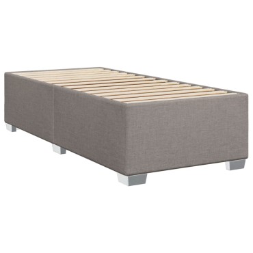 vidaXL Κρεβάτι Boxspring με Στρώμα Taupe 80x200cm Υφασμάτινο 1 τεμ. - Μονό