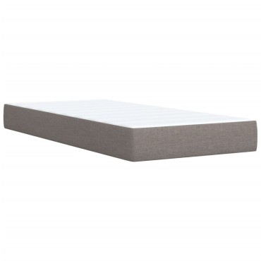vidaXL Κρεβάτι Boxspring με Στρώμα Taupe 80x200cm Υφασμάτινο 1 τεμ. - Μονό