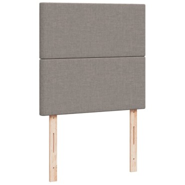 vidaXL Κρεβάτι Boxspring με Στρώμα Taupe 80x200cm Υφασμάτινο 1 τεμ. - Μονό