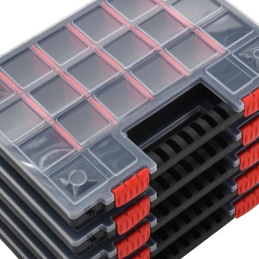 vidaXL Κουτιά Ταξινόμησης 5 τεμ. 34,5 x 25 x 5 εκ. από Πολυπροπυλένιο