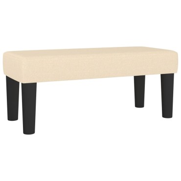 vidaXL Κρεβάτι Boxspring με Στρώμα Κρεμ 80x200cm Υφασμάτινο 1 τεμ. - Μονό