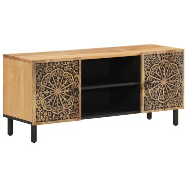 vidaXL Έπιπλο Τηλεόρασης 105x33x46cm από Μασίφ Ξύλο Μάνγκο