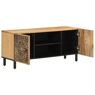 vidaXL Έπιπλο Τηλεόρασης 105x33x46cm από Μασίφ Ξύλο Μάνγκο