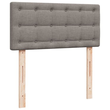vidaXL Κρεβάτι Boxspring με Στρώμα Taupe 80x200 εκ. Υφασμάτινο