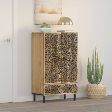 vidaXL Ντουλάπι 60x33x100cm από Μασίφ Ξύλο Μάνγκο 1 τεμ.