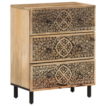 vidaXL Βοηθητικά Ντουλάπια 2 τεμ. 60x33x75cm από Μασίφ Ξύλο Μάνγκο