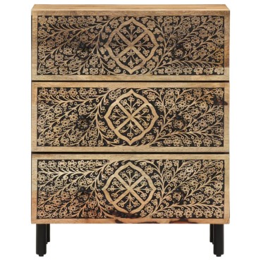 vidaXL Βοηθητικά Ντουλάπια 2 τεμ. 60x33x75cm από Μασίφ Ξύλο Μάνγκο
