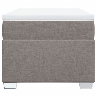 vidaXL Κρεβάτι Boxspring με Στρώμα Taupe 80x200 εκ. Υφασμάτινο