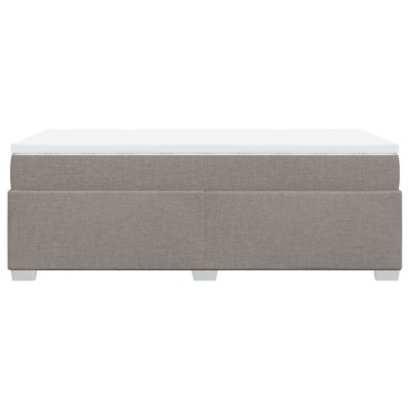 vidaXL Κρεβάτι Boxspring με Στρώμα Taupe 80x200 εκ. Υφασμάτινο