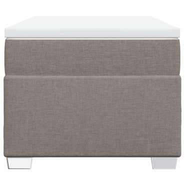 vidaXL Κρεβάτι Boxspring με Στρώμα Taupe 90x190 εκ.Υφασμάτινο