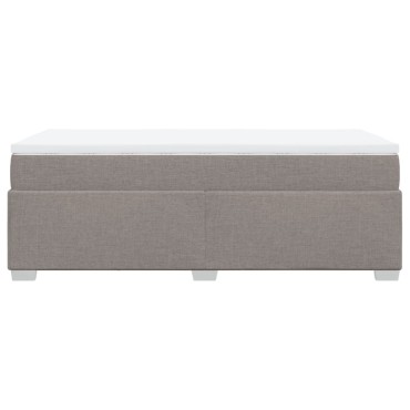 vidaXL Κρεβάτι Boxspring με Στρώμα Taupe 90x190 εκ.Υφασμάτινο