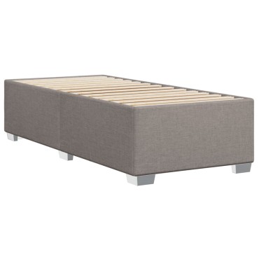 vidaXL Κρεβάτι Boxspring με Στρώμα Taupe 90x190 εκ.Υφασμάτινο