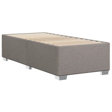 vidaXL Κρεβάτι Boxspring με Στρώμα Taupe 90x190 εκ.Υφασμάτινο