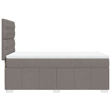vidaXL Κρεβάτι Boxspring με Στρώμα Taupe 80x200 εκ. Υφασμάτινο