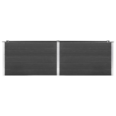 vidaXL Ζαρντινιέρα Υπερυψωμένη Γκρι 200 x 100 x 91 εκ. από WPC