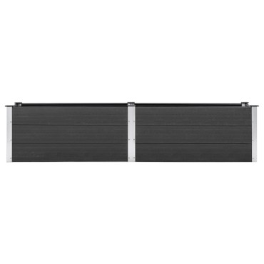 vidaXL Ζαρντινιέρα Υπερυψωμένη Γκρι 250 x 50 x 54 εκ. από WPC